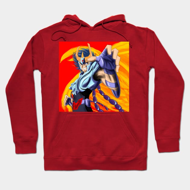 ikki the phoenix in immortal bird rising hellfire art in saint seiya Hoodie by jorge_lebeau